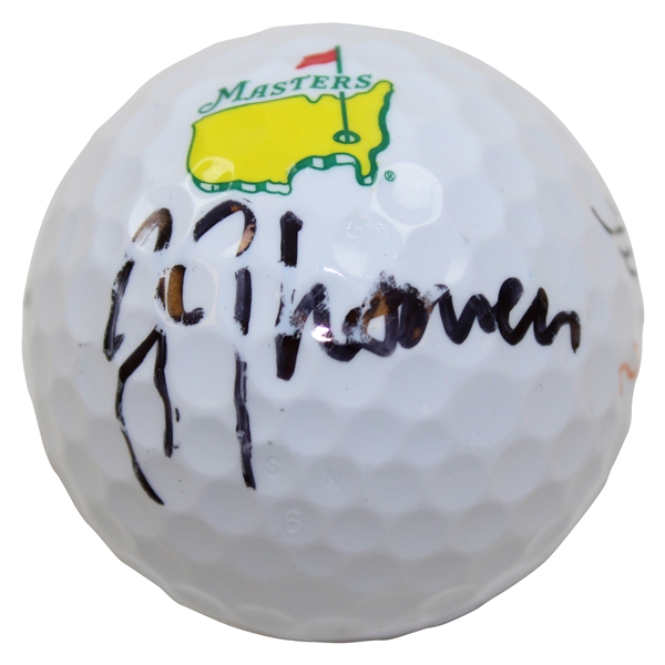 Justin Thomas Signed Masters Logo Titleist Golf Ball JSA ALOA