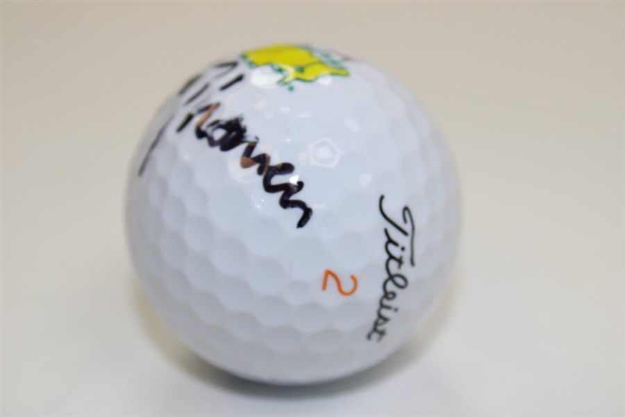 Justin Thomas Signed Masters Logo Titleist Golf Ball JSA ALOA