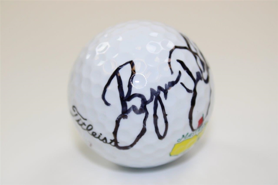Bryson Dechambeau Signed Masters Logo Titleist Golf Ball JSA ALOA
