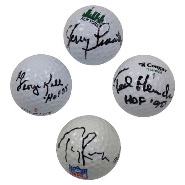 Jerry Lucas, Tedd Hendricks, Tony Romo, & George Bell Signed Golf Balls JSA ALOA