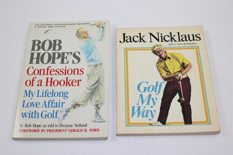 Four Golf Books - Bob Hope(x2), Jack Nicklaus, & Tommy Armour