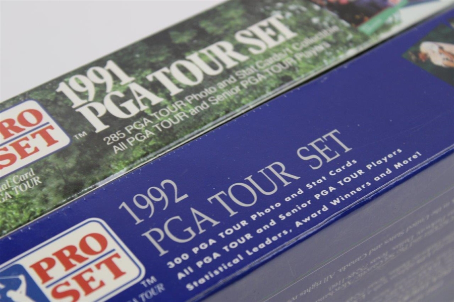 Full Complete Unopened Sets of 1991 & 1992 PGA Tour Set Golf Cards