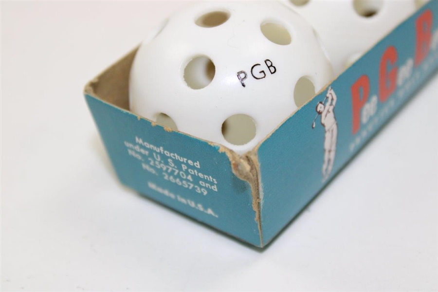 Classic Set of Four PGB (Pee Gee Bee) Practivce Golf Balls in Box