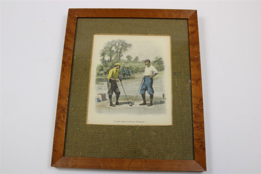 Three (3) A.B. Frost Framed Prints - 'Care For a Little Wager', 'The Drive', & 'Keep Your Eye on  the Ball'