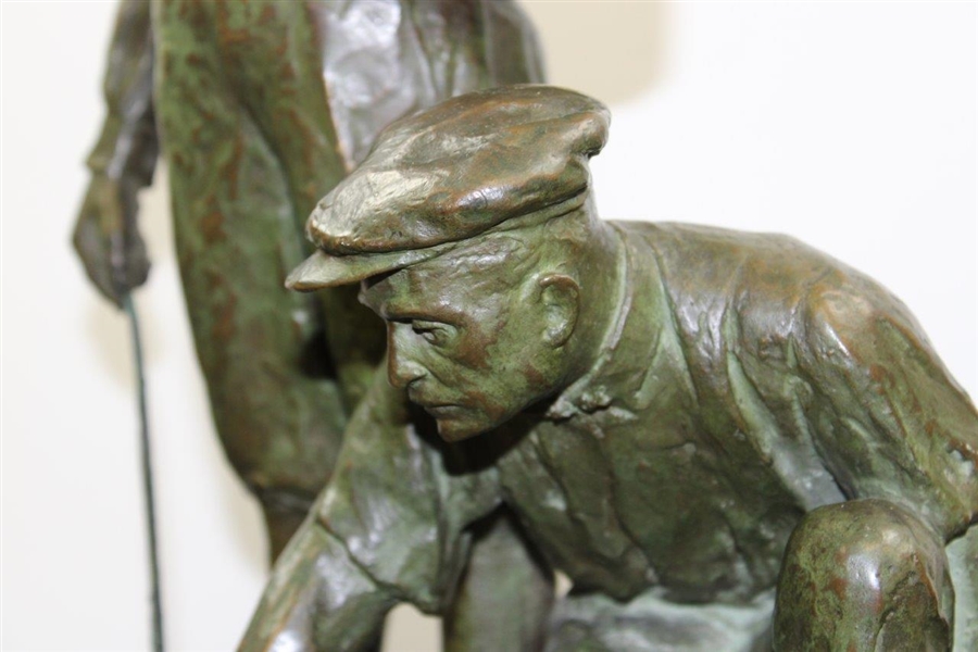 1923 'Gentleman & Caddy at the Tee' George Julian Zolnay Signed/Dated 18 Bronze Statue