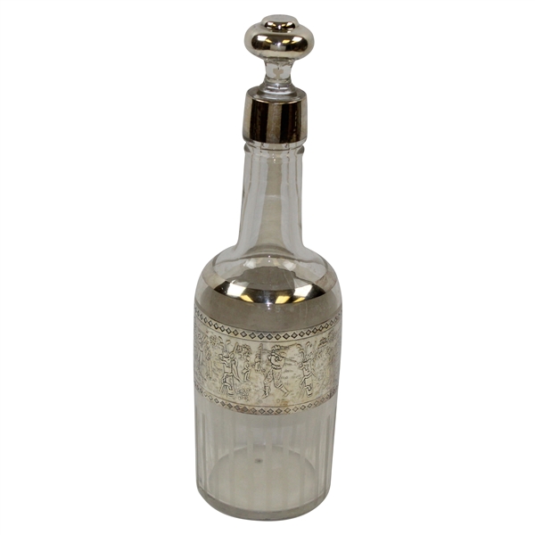 Sterling Silver Overlay Whiskey Decanter