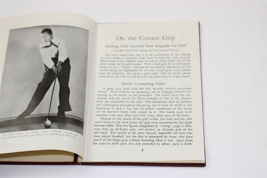 1935 'Rights and Wrongs Of Golf' Red Cover Booklet by Robert T. 'Bobby' Jones