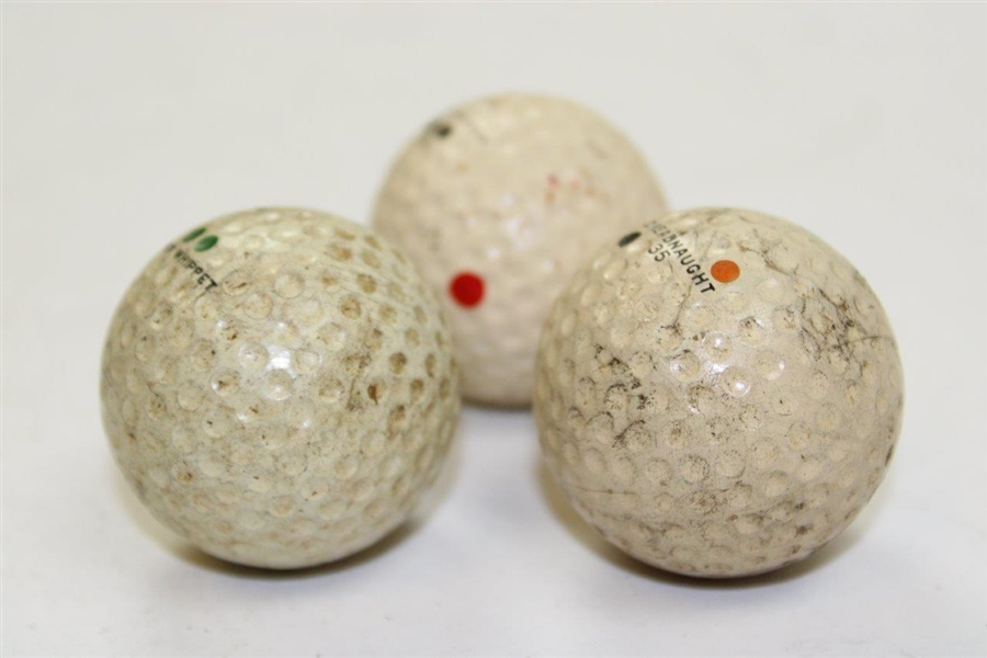 Three (3) Classic Golf Balls - North British (Scotland), Super Whippet, & Dreadnaught