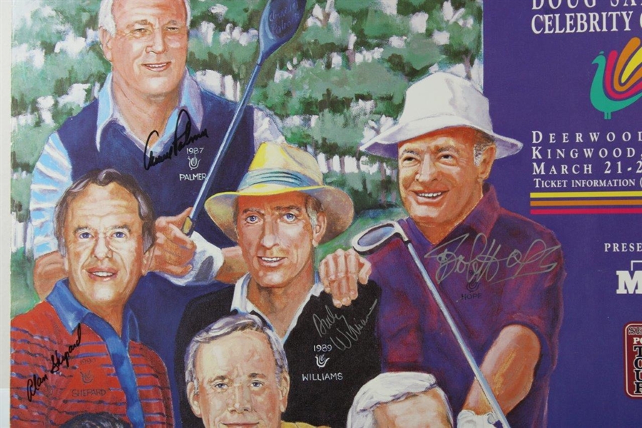Astronauts, Presidents, & Golf Legends Multi-Signed 1994 Doug Sanders Celebrity Classic Matted Poster PSA FULL #AG53879