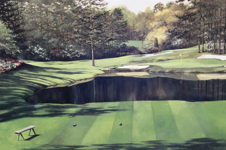 Augusta National Golf Club 'The 16th Hole - A Spring Day' Framed Garner Print