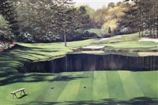 Augusta National Golf Club 'The 16th Hole - A Spring Day' Framed Garner Print