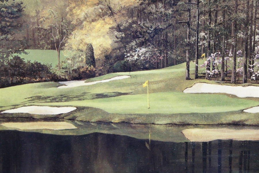 Augusta National Golf Club 'The 16th Hole - A Spring Day' Framed Garner Print