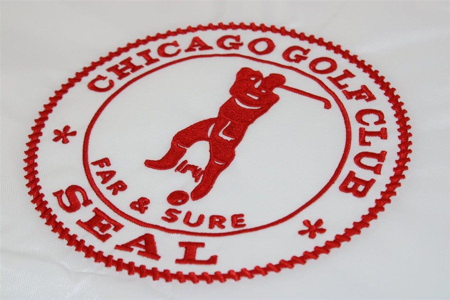 Chicago Golf Club 'Far & Sure' Embroidered White with Red Flag