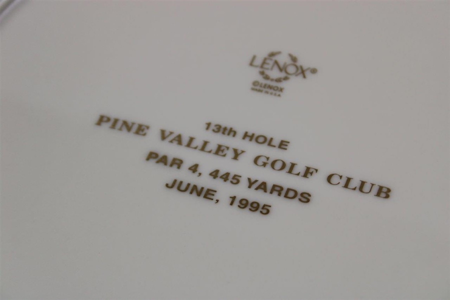 Vinny Giles' Pine Valley Golf Club John Arthur Brown Trophy Winner Lenox Plate with Box - 1995
