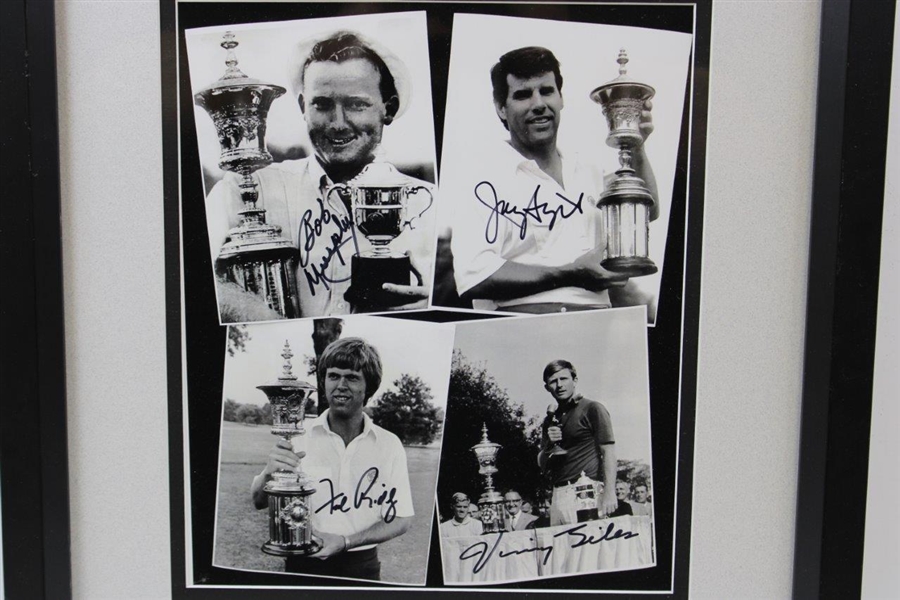 Vinny Giles' Personal US Amateur Champs Signed Trophy Photo Display - Giles, Murphy, Sigel, & Ridley JSA ALOA