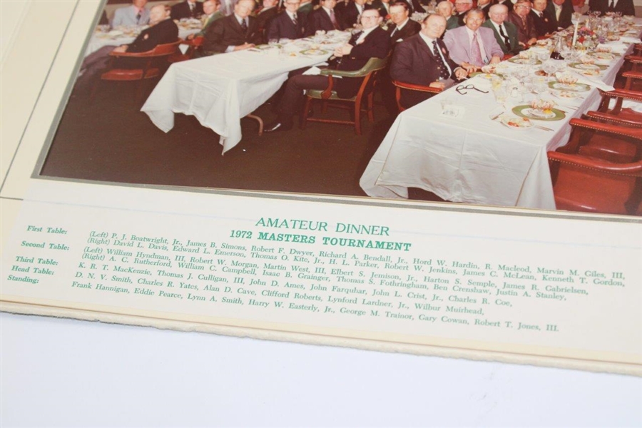 Vinny Giles' Augusta National Golf Club 1972 Masters Tournament Amateur Dinner Photo in Folder