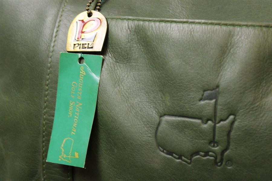 Vinny Giles' Personal Vintage Augusta National Golf Club Used Dk Green Piel Duffel Bag