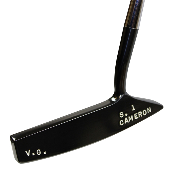Vinny Giles' Personal Used Titleist 97 S. 1 Cameron Putter with 'V.G.' on Face with Headcover