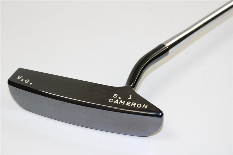 Vinny Giles' Personal Used Titleist 97 S. 1 Cameron Putter with 'V.G.' on Face with Headcover