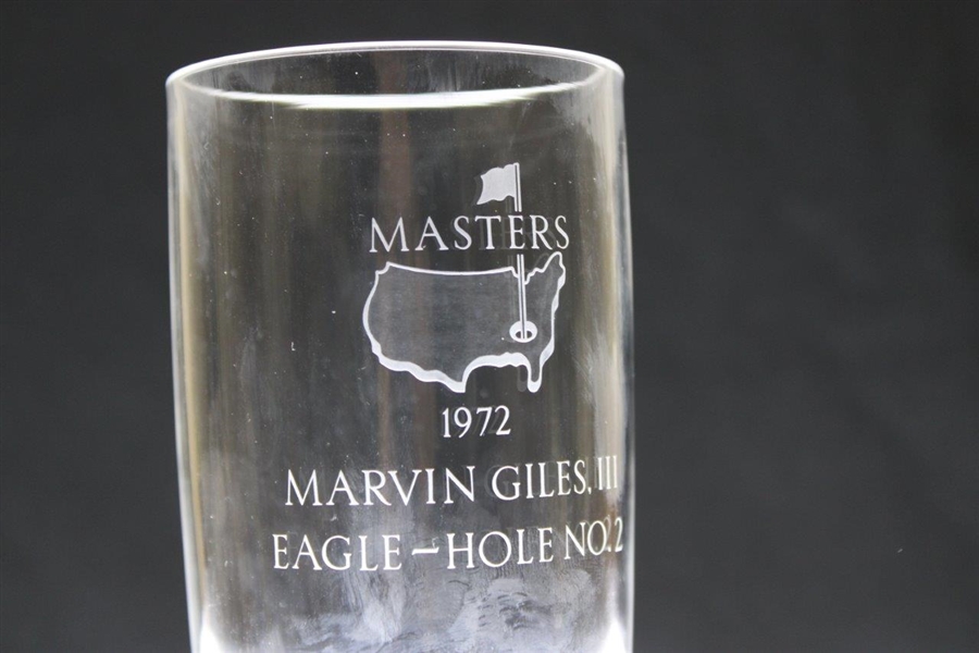 Vinny Giles' 1972 Masters Tournament Hole No. 2 Crystal Eagle Steuben Glass with Original Sleeve