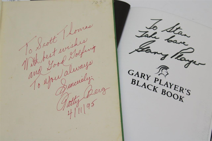 Patty Berg & Gary Player Signed Books - 'Golf (1941)' & 'Black Book (2017)' JSA ALOA