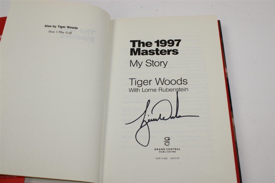 Tiger Woods Signed 'The 1997 Masters: My Story' Book JSA FULL #Z87409