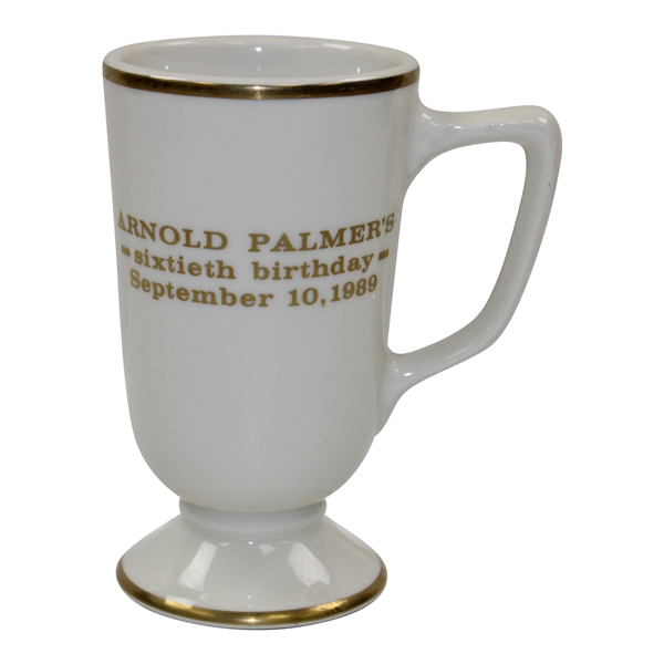 Arnold Palmers 60th Birthday Party Ceramic Cup - September 10, 1989 - Seldom Seen