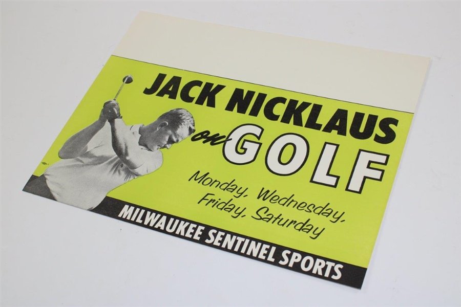 1960's Jack Nicklaus Milwaukee Sentinel 12 x 15 Advertisement - Heavy Stock