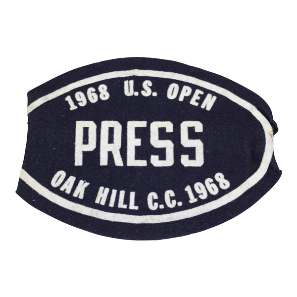 1968 US Open at Oak Hill CC Press Armband