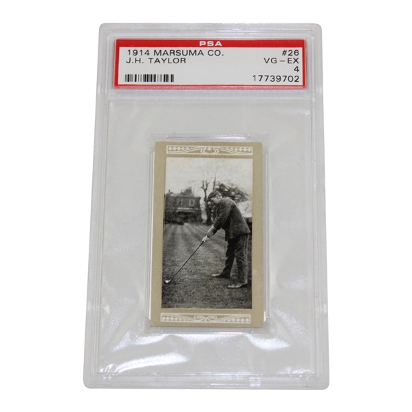 1914 Marsuma Co. J.H. Taylor Golf Card VG-EX 4 PSA #17739702