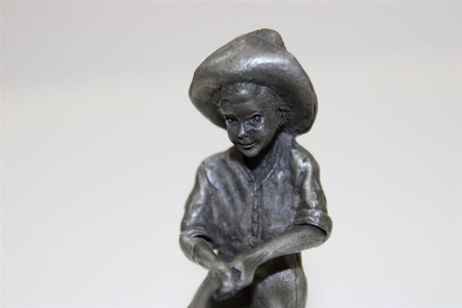 Small Pinehurst Putter Boy Pewter Figure Signed D. Corsini
