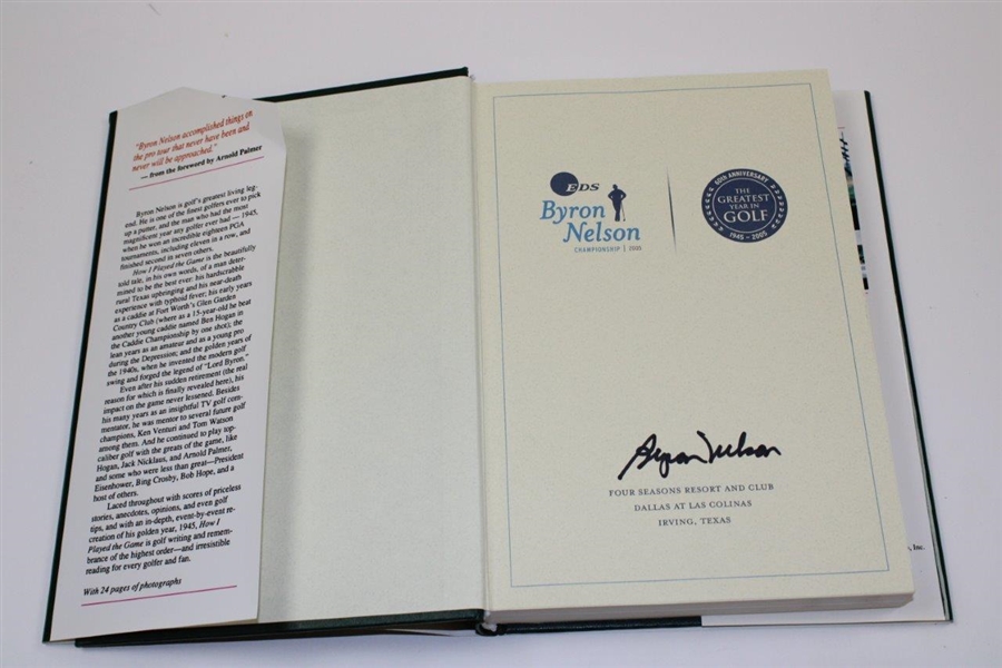 Byron Nelson Signed 1993 'How I Played The Game' Autobiography JSA ALOA