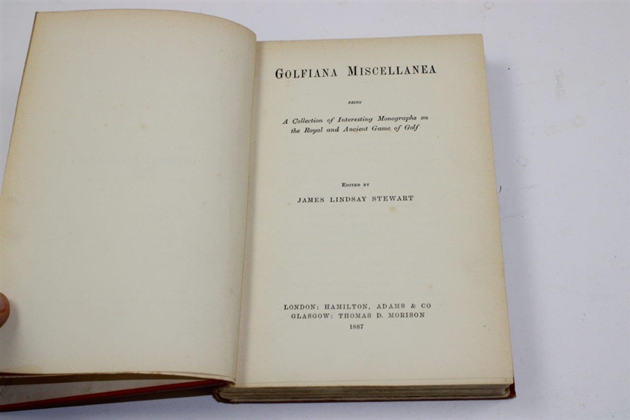 1887 'Golfiana Miscellanea' Collection of Monographs on The Royal & Ancient Game Book - James Lindsay Stewart