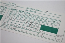 Paul Runyan Signed 1996 Liberty Mutual Legends Scorecard JSA ALOA