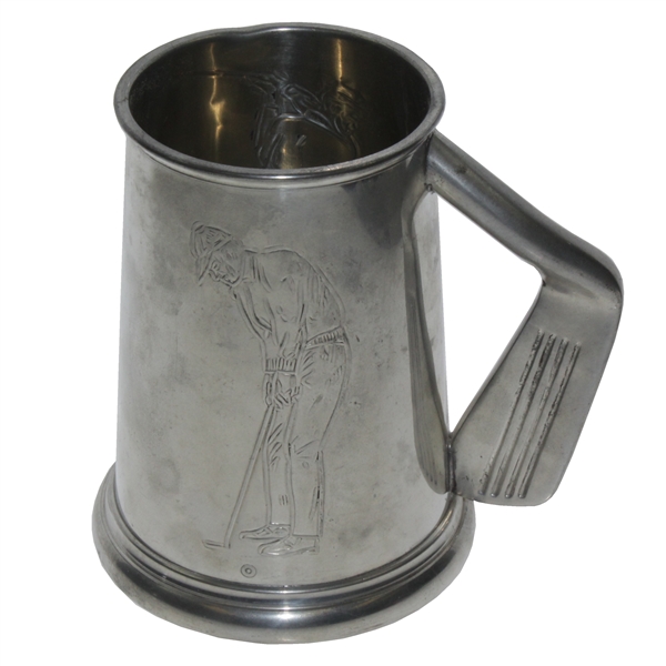 Classic Pewter Golfer Tankard with Iron Handle