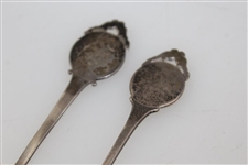 Pair of Silver Plated Golf Themed Tea Spoons