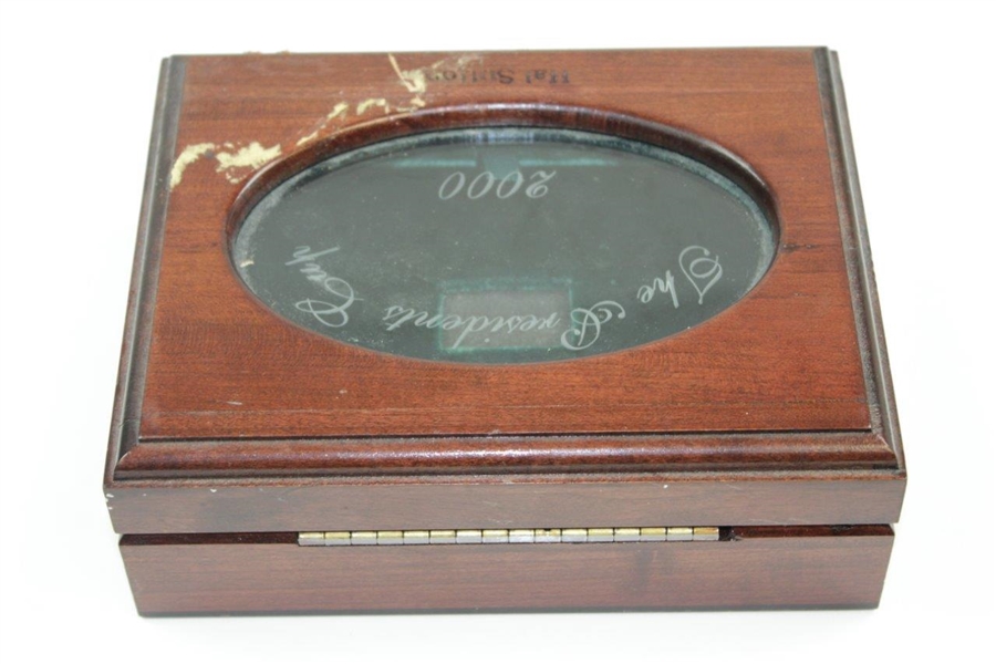 Hal Sutton's Personal 2000 The President's Cup Wood with Glass Ring Box