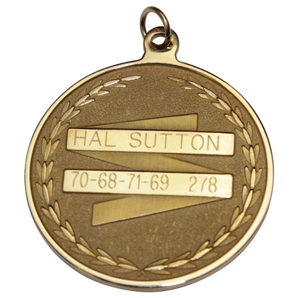 Champion Hal Sutton's 2001 Shell Houston Open PGA Tour 10k Winner's Gold Medal