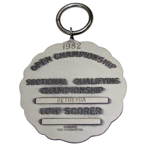 Hal Sutton's 1982 US Open Sectional Qualifying at Bethesda Low Scorer Sterling Medal