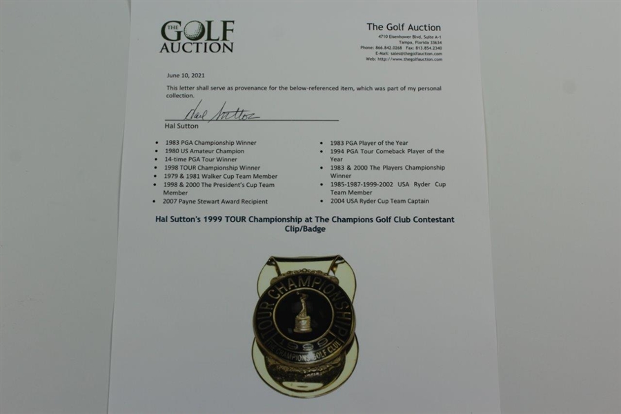 Hal Sutton's 1999 TOUR Championship at The Champions Golf Club Contestant Clip/Badge