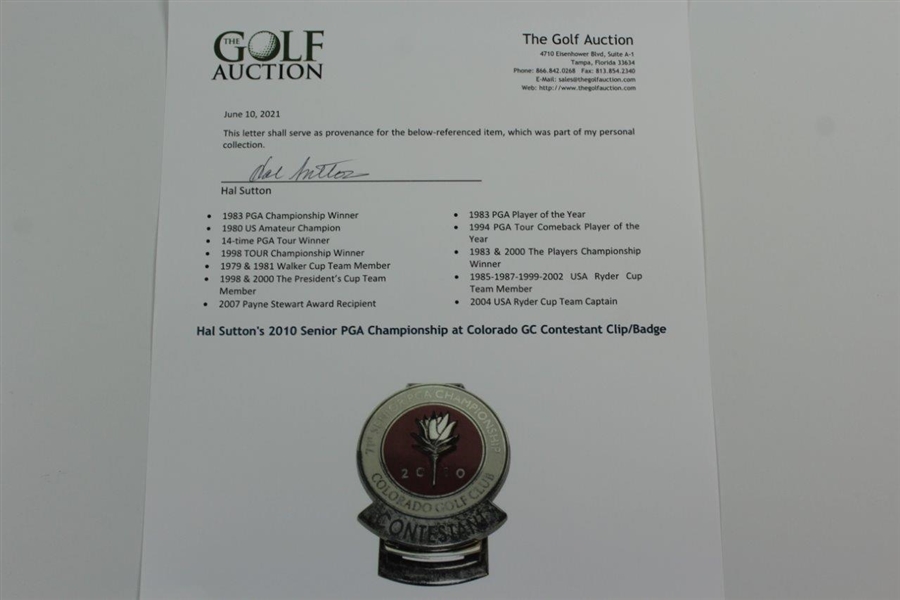 Hal Sutton's 2010 Senior PGA Championship at Colorado GC Contestant Clip/Badge