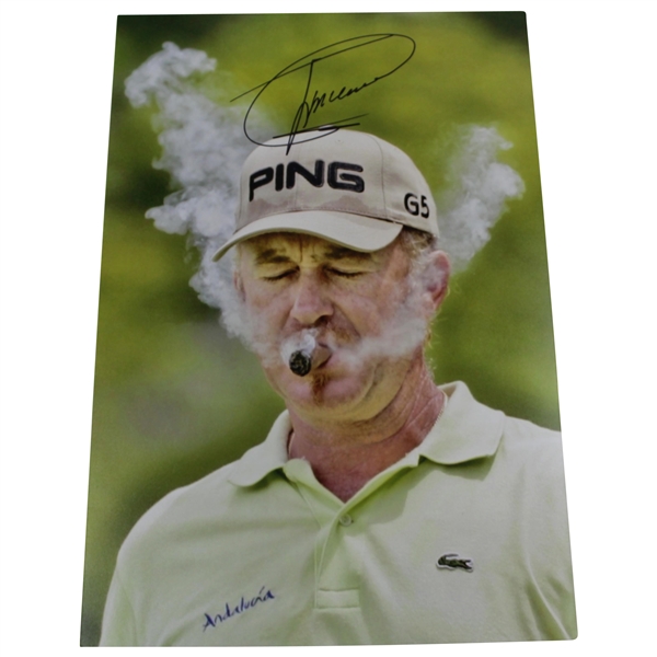 Miguel Angel Jimenez Signed Photo - Puffing on a Cigar / Smoke JSA ALOA