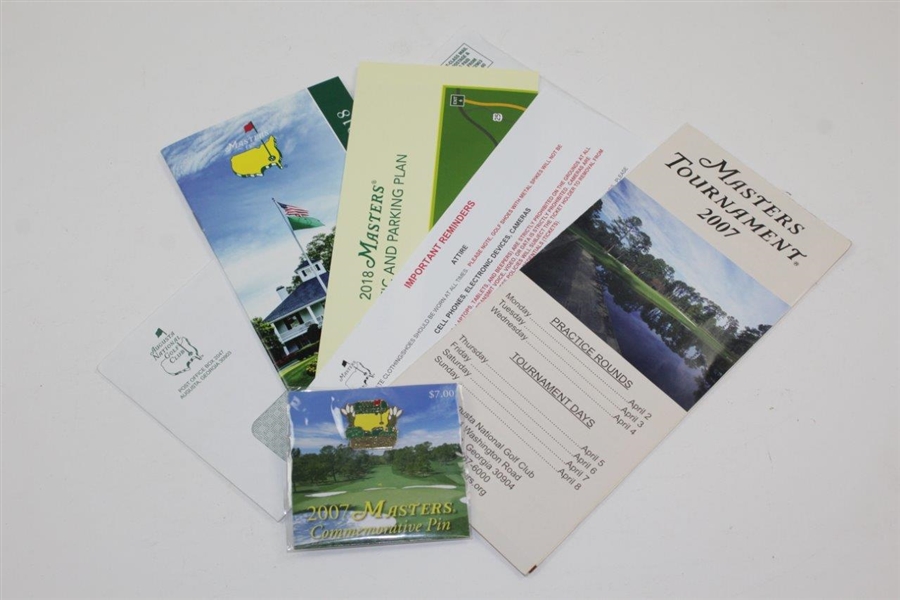 Collection Of Masters Ephemera - Tickets, Pairing Sheets, Spectator Guides, 2017 Comm. Pin & more