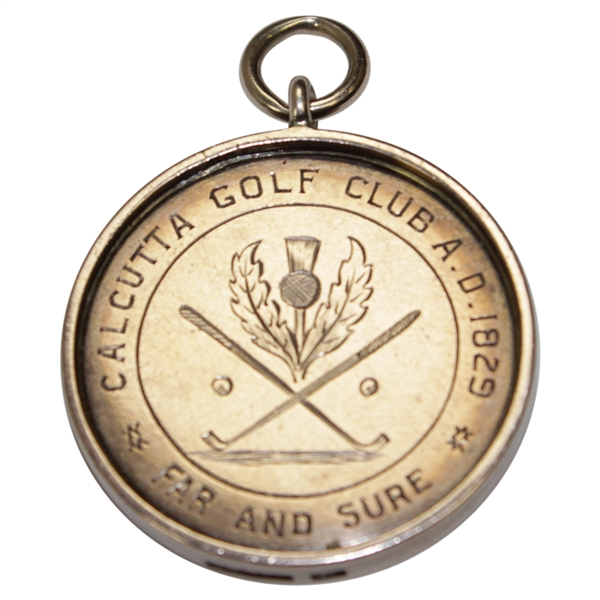 1938 Calcutta Golf Club Medal Won By E.S. Manook Presented by The Barrackpore Club (Golf)