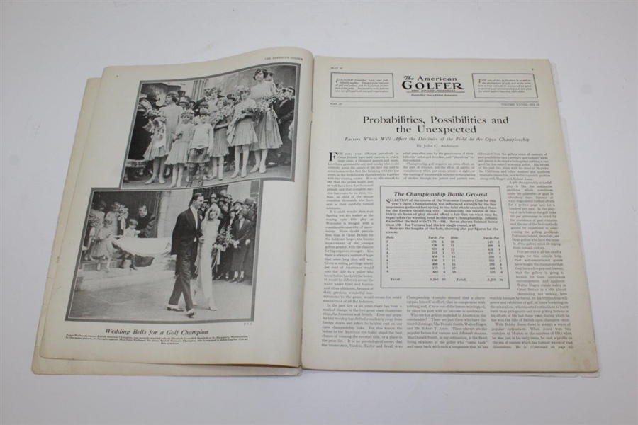 1925 'The American Golfer: The Sport Pictorial' Magazine - Edited by Grantland Rice - May 30