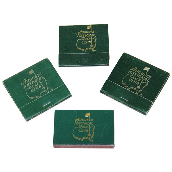 Four (4) Augusta National Golf Club Partially Used Matchbooks - Vinny Giles Collection