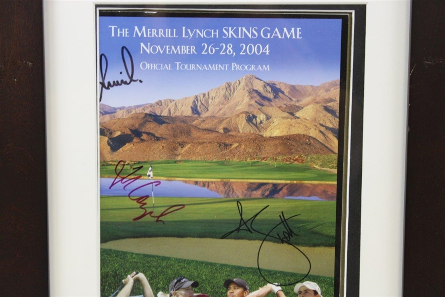 Adam Scott, Annika, & Couples Signed 2004 Skins Game Cover - Framed JSA ALOA