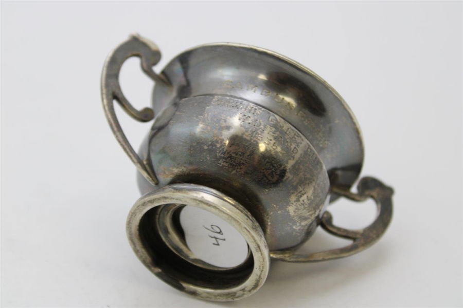 1935 Cambusdoon Crombie Golf Club Sterling Silver Trophy Cup Won by W.D. Land