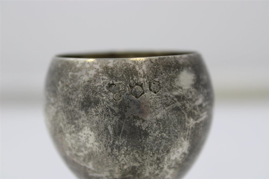 Undated Sterling Silver Golf Themed Cup with Crossed Clubs & Golf Ball - #41 Sticker on Base