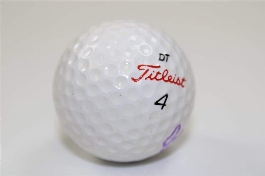 Gene Sarazen Signed Titleist DT 4 Logo Golf Ball - Signed in Purple JSA ALOA